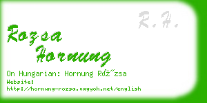 rozsa hornung business card